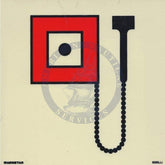 Marine Fire Sign, IMO Fire Control Symbol: Manually Operated Call Point